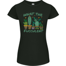 Gardening Fucculent Funny Plant Botanist Womens Petite Cut T-Shirt Black