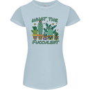 Gardening Fucculent Funny Plant Botanist Womens Petite Cut T-Shirt Light Blue