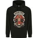 Gasoline Power Biker Motorcycle Motorbike Mens Hoodie Black