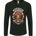 Gasoline Power Biker Motorcycle Motorbike Mens Long Sleeve T-Shirt Black