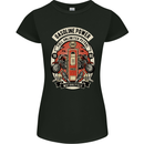 Gasoline Power Biker Motorcycle Motorbike Womens Petite Cut T-Shirt Black