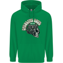 Gasoline Soul Biker Skull Motorbike Chopper Childrens Kids Hoodie Irish Green