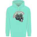 Gasoline Soul Biker Skull Motorbike Chopper Childrens Kids Hoodie Peppermint