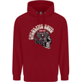 Gasoline Soul Biker Skull Motorbike Chopper Childrens Kids Hoodie Red