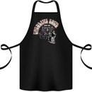 Gasoline Soul Biker Skull Motorbike Chopper Cotton Apron 100% Organic Black