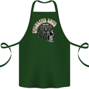 Gasoline Soul Biker Skull Motorbike Chopper Cotton Apron 100% Organic Forest Green