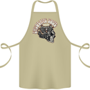 Gasoline Soul Biker Skull Motorbike Chopper Cotton Apron 100% Organic Khaki