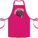 Gasoline Soul Biker Skull Motorbike Chopper Cotton Apron 100% Organic Pink