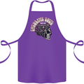 Gasoline Soul Biker Skull Motorbike Chopper Cotton Apron 100% Organic Purple