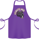 Gasoline Soul Biker Skull Motorbike Chopper Cotton Apron 100% Organic Purple