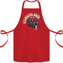 Gasoline Soul Biker Skull Motorbike Chopper Cotton Apron 100% Organic Red
