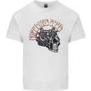 Gasoline Soul Biker Skull Motorbike Chopper Kids T-Shirt Childrens White