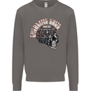 Gasoline Soul Biker Skull Motorbike Chopper Mens Sweatshirt Jumper Charcoal