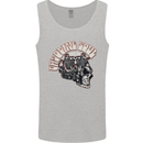 Gasoline Soul Biker Skull Motorbike Chopper Mens Vest Tank Top Sports Grey