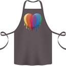 Gay Pride LGBT Heart Cotton Apron 100% Organic Dark Grey