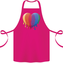 Gay Pride LGBT Heart Cotton Apron 100% Organic Pink