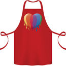 Gay Pride LGBT Heart Cotton Apron 100% Organic Red
