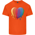 Gay Pride LGBT Heart Kids T-Shirt Childrens Orange