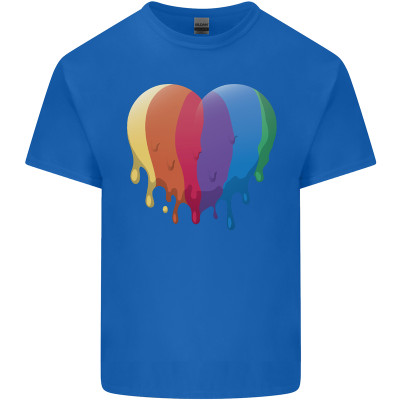 Gay Pride LGBT Heart Kids T-Shirt Childrens Royal Blue