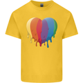 Gay Pride LGBT Heart Kids T-Shirt Childrens Yellow