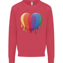 Gay Pride LGBT Heart Mens Sweatshirt Jumper Heliconia