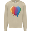 Gay Pride LGBT Heart Mens Sweatshirt Jumper Sand
