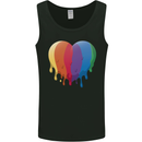 Gay Pride LGBT Heart Mens Vest Tank Top Black