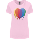 Gay Pride LGBT Heart Womens Wider Cut T-Shirt Light Pink