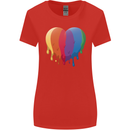 Gay Pride LGBT Heart Womens Wider Cut T-Shirt Red