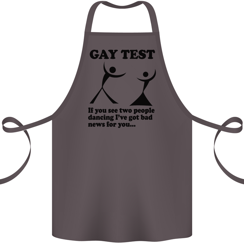 Gay Test Funny LGBT Cotton Apron 100% Organic Dark Grey
