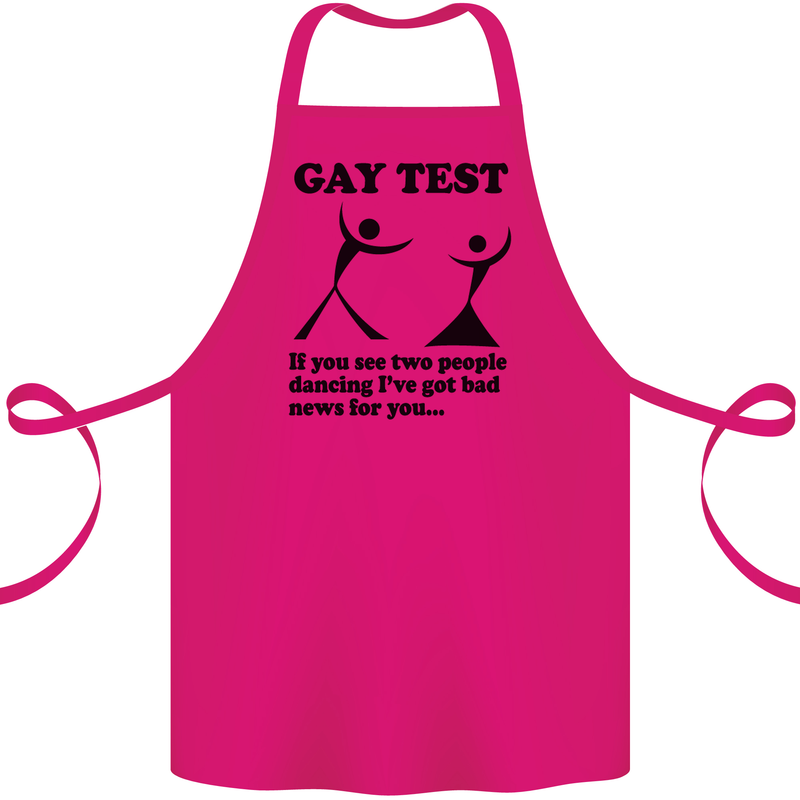 Gay Test Funny LGBT Cotton Apron 100% Organic Pink