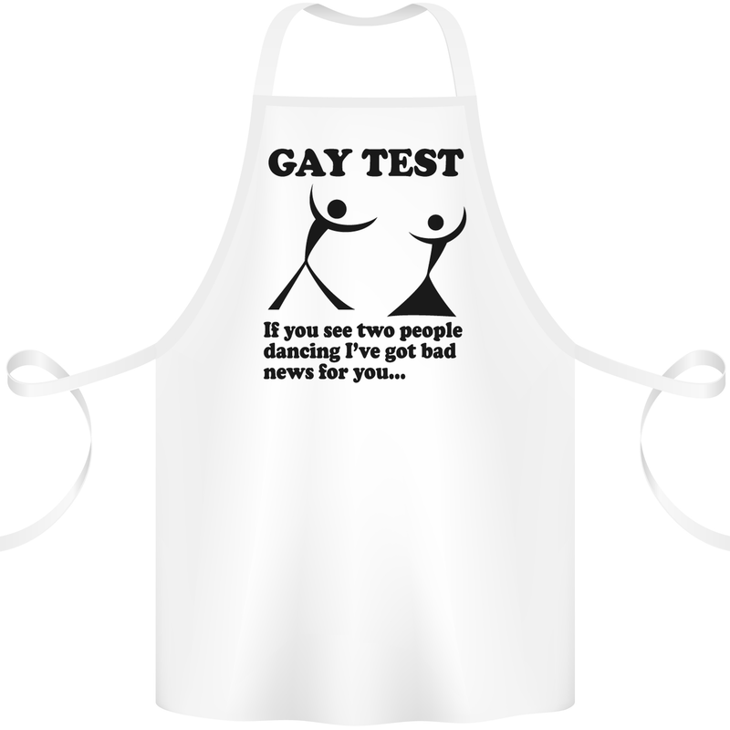 Gay Test Funny LGBT Cotton Apron 100% Organic White