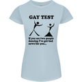 Gay Test Funny LGBT Womens Petite Cut T-Shirt Light Blue