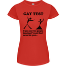 Gay Test Funny LGBT Womens Petite Cut T-Shirt Red