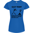 Gay Test Funny LGBT Womens Petite Cut T-Shirt Royal Blue