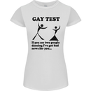 Gay Test Funny LGBT Womens Petite Cut T-Shirt White