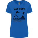 Gay Test Funny LGBT Womens Wider Cut T-Shirt Royal Blue