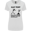Gay Test Funny LGBT Womens Wider Cut T-Shirt White