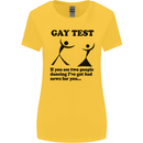 Gay Test Funny LGBT Womens Wider Cut T-Shirt Yellow