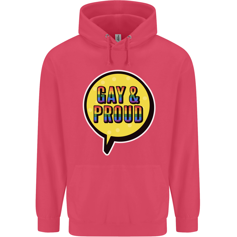 Gay and Proud LGBT Pride Awareness Childrens Kids Hoodie Heliconia