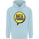 Gay and Proud LGBT Pride Awareness Childrens Kids Hoodie Light Blue