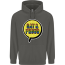 Gay and Proud LGBT Pride Awareness Childrens Kids Hoodie Storm Grey