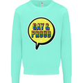 Gay and Proud LGBT Pride Awareness Kids Sweatshirt Jumper Peppermint