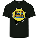 Gay and Proud LGBT Pride Awareness Kids T-Shirt Childrens Black