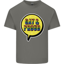Gay and Proud LGBT Pride Awareness Kids T-Shirt Childrens Charcoal