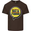 Gay and Proud LGBT Pride Awareness Kids T-Shirt Childrens Chocolate