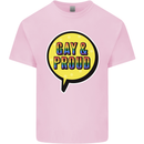 Gay and Proud LGBT Pride Awareness Kids T-Shirt Childrens Light Pink