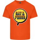 Gay and Proud LGBT Pride Awareness Kids T-Shirt Childrens Orange
