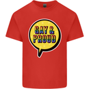 Gay and Proud LGBT Pride Awareness Kids T-Shirt Childrens Red