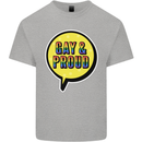 Gay and Proud LGBT Pride Awareness Kids T-Shirt Childrens Sports Grey